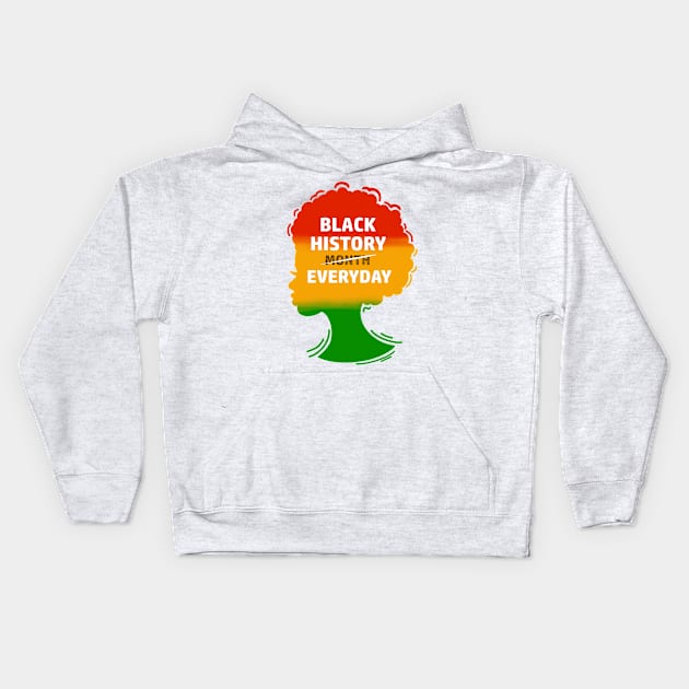 Black History Everyday Kids Hoodie by Neon Deisy